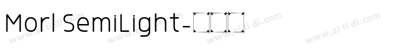 Morl SemiLight字体转换